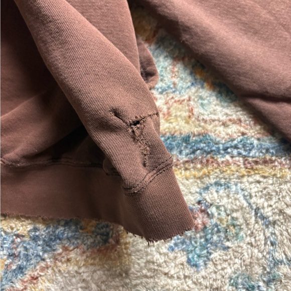 Vintage 90s Nike Brown Center Swoosh Pullover Hoodie Large - Picture 9 of 10